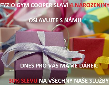 FYZIO GYM COOPER DNES SLAVÍ SVÉ 4. NAROZENINY!!!